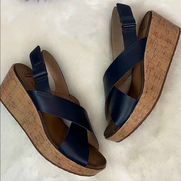 clarks annadel eirwyn slingback wedge sandal